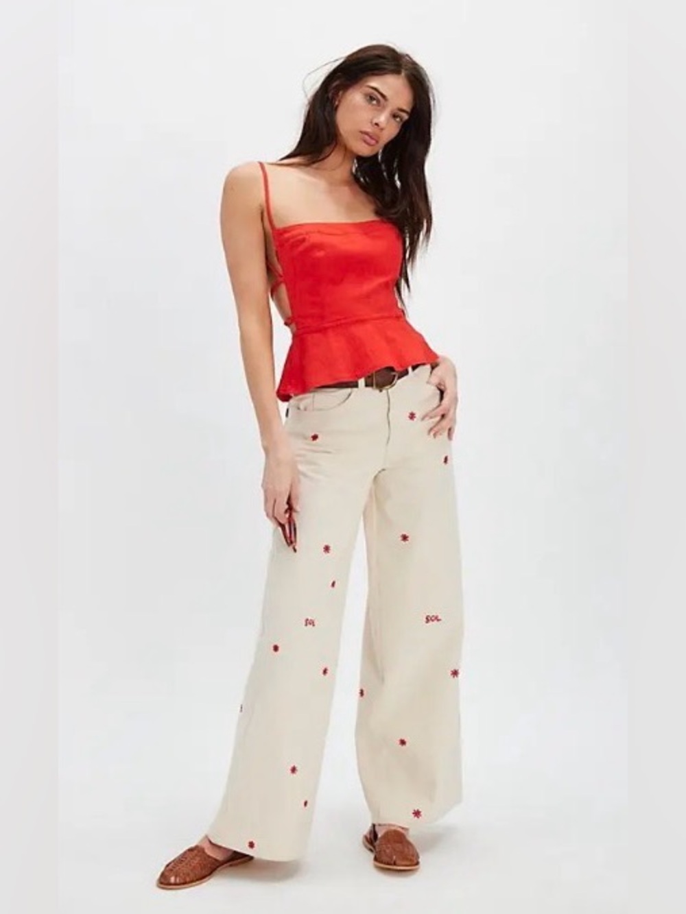 For Free People-Thinking Mu Sol Chain Hedda Jeans